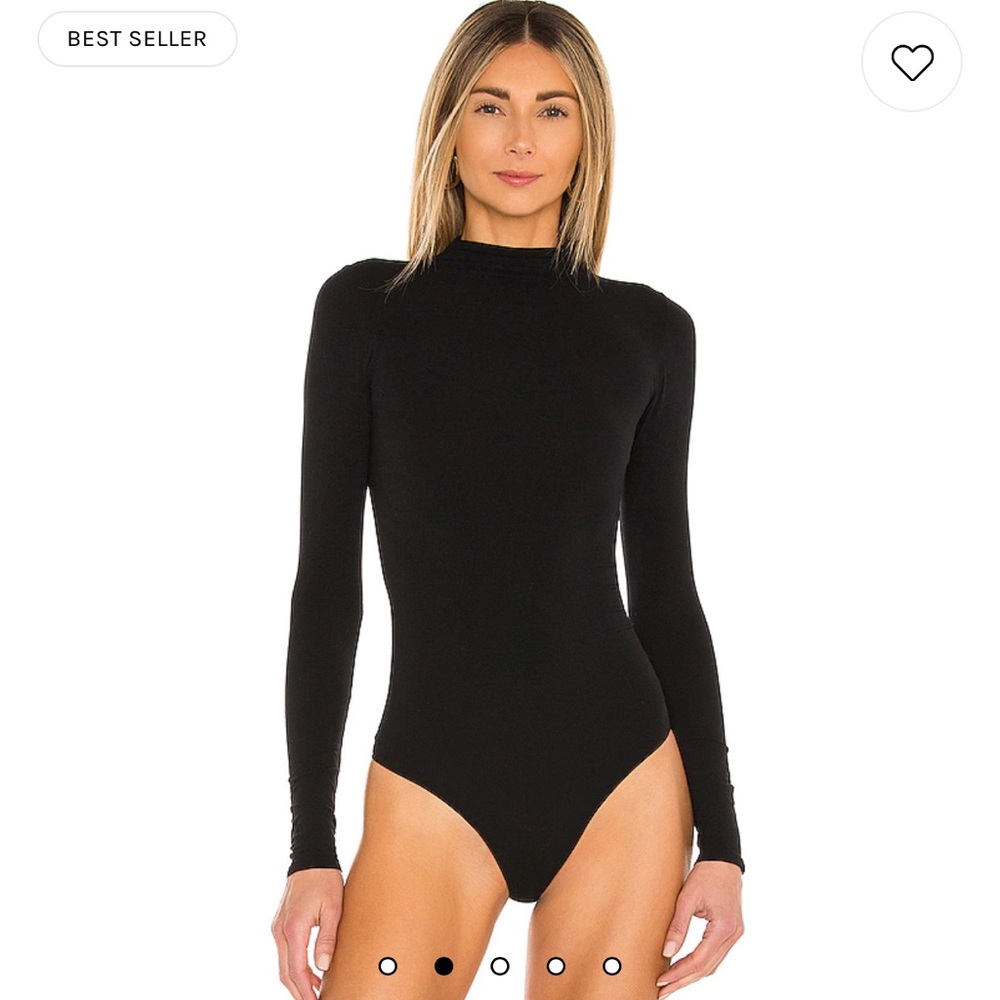 Revolve Ballet Body Thong Bodysuit Black